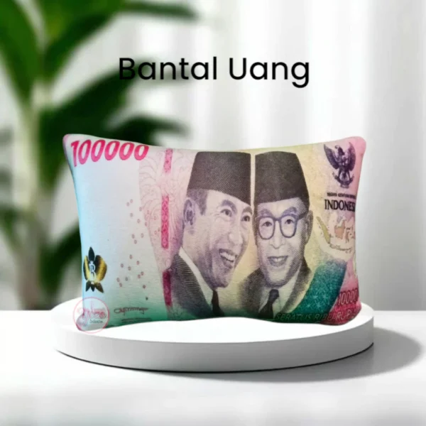 Bantal Custom Uang 100K Lucu Lembut dan Bikin Happy