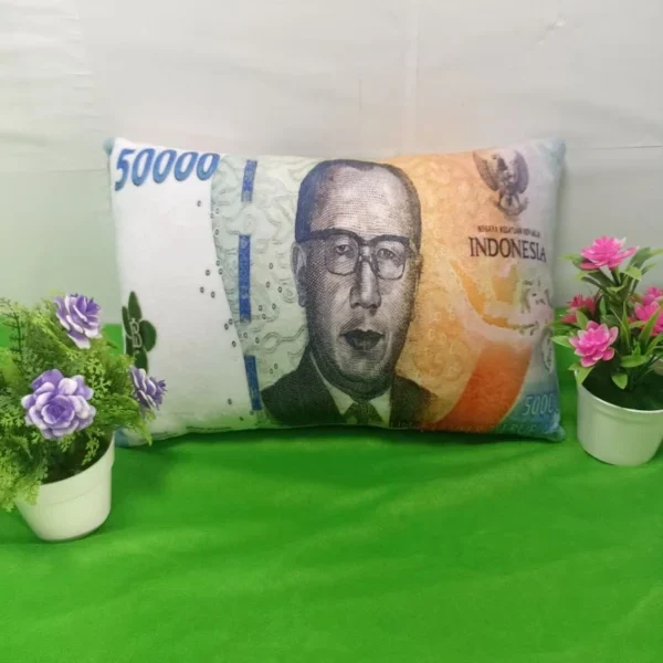 Bantal Custom Uang 50K Lucu Cocok Untuk Kado