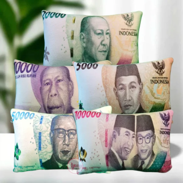 Bantal Custom Uang Lucu Lucu