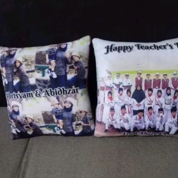 Bantal Foto Custom Ukuran 25X25 Full Foto
